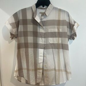 Burberry womens short sleeve button down